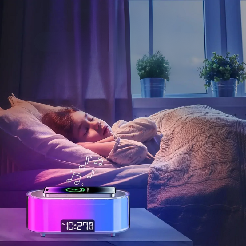 Éveil - Wireless 15W Charging Stand with LED Alarm Clock