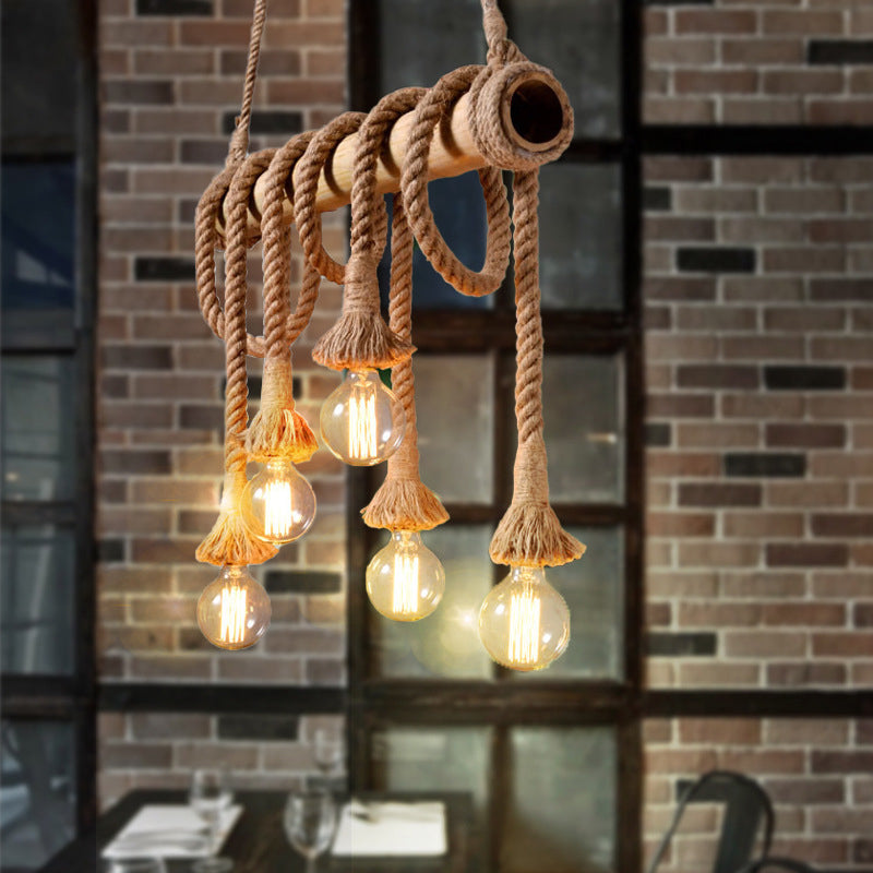 Modern Sailing Lamp with Rope | NauticalBamboo