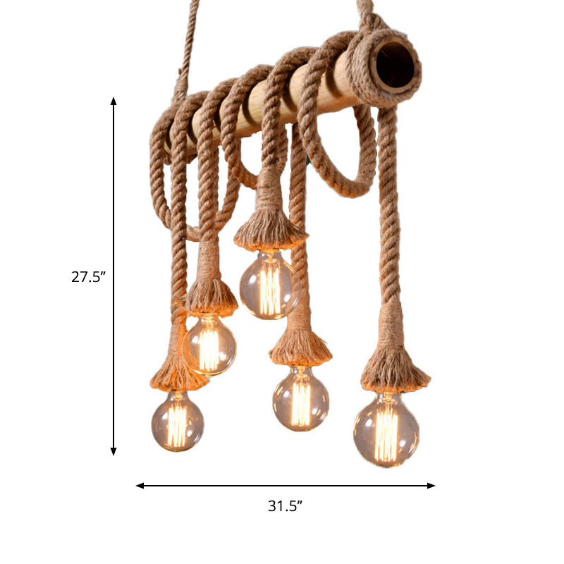 Modern Sailing Lamp with Rope | NauticalBamboo