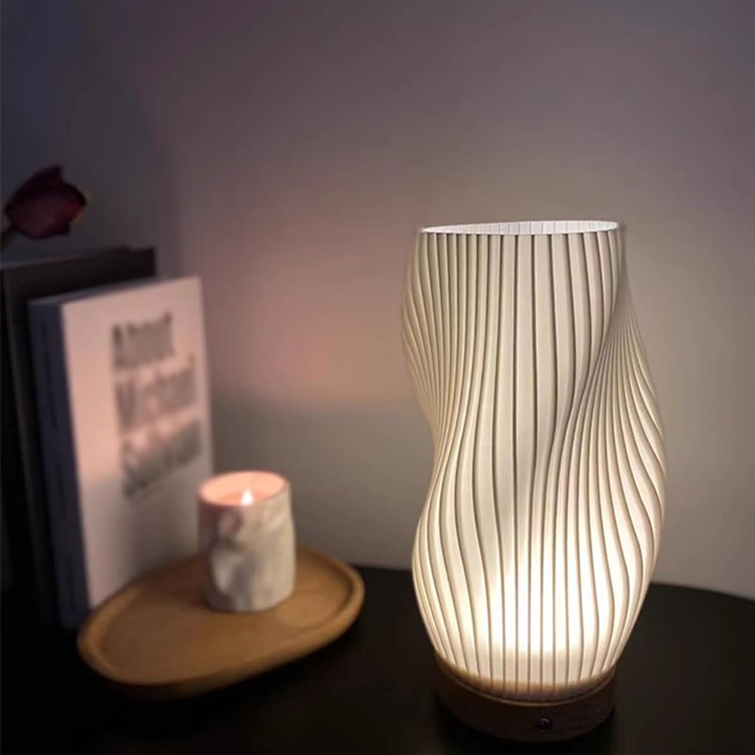 USB-Powered & Elegant Wave Design Table Lamp | WaveGlow