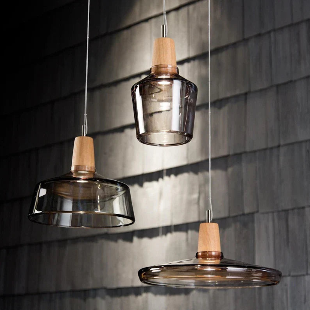 Moderne Mix Hanglamp | GlassWood