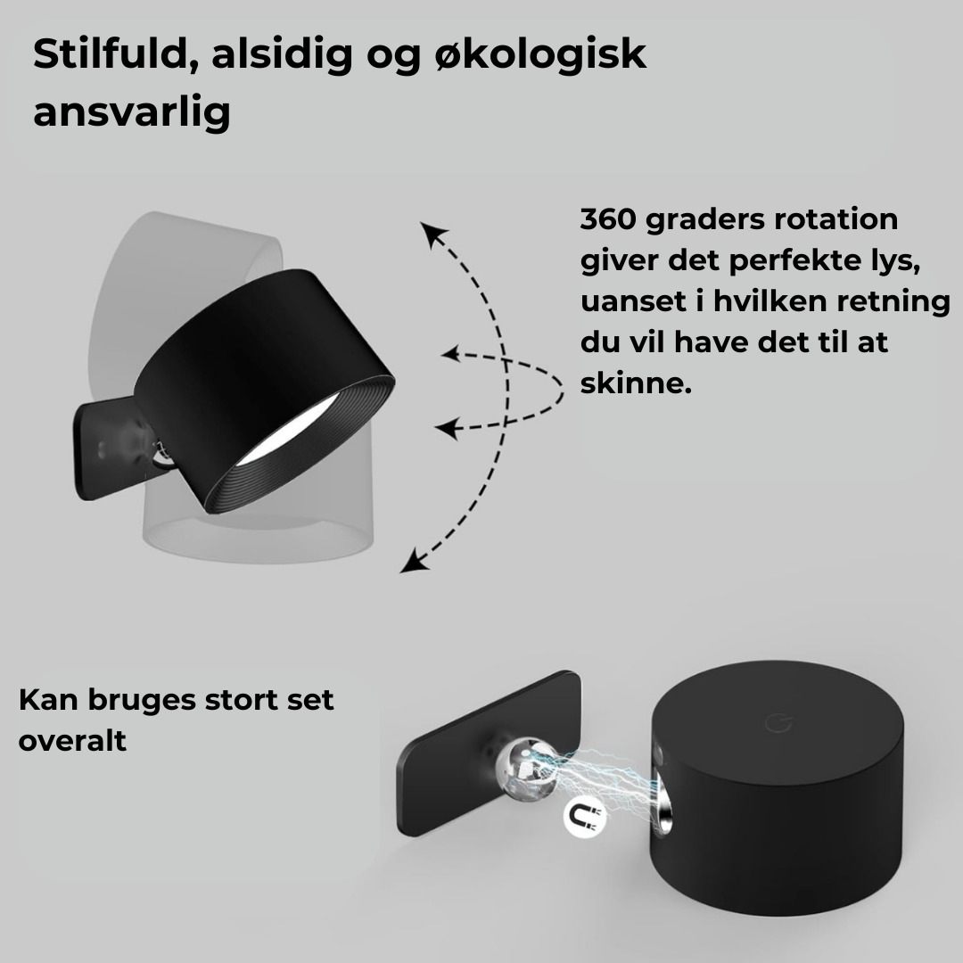 Kabellose wiederaufladbare 360°-Wandleuchte | VersaLight