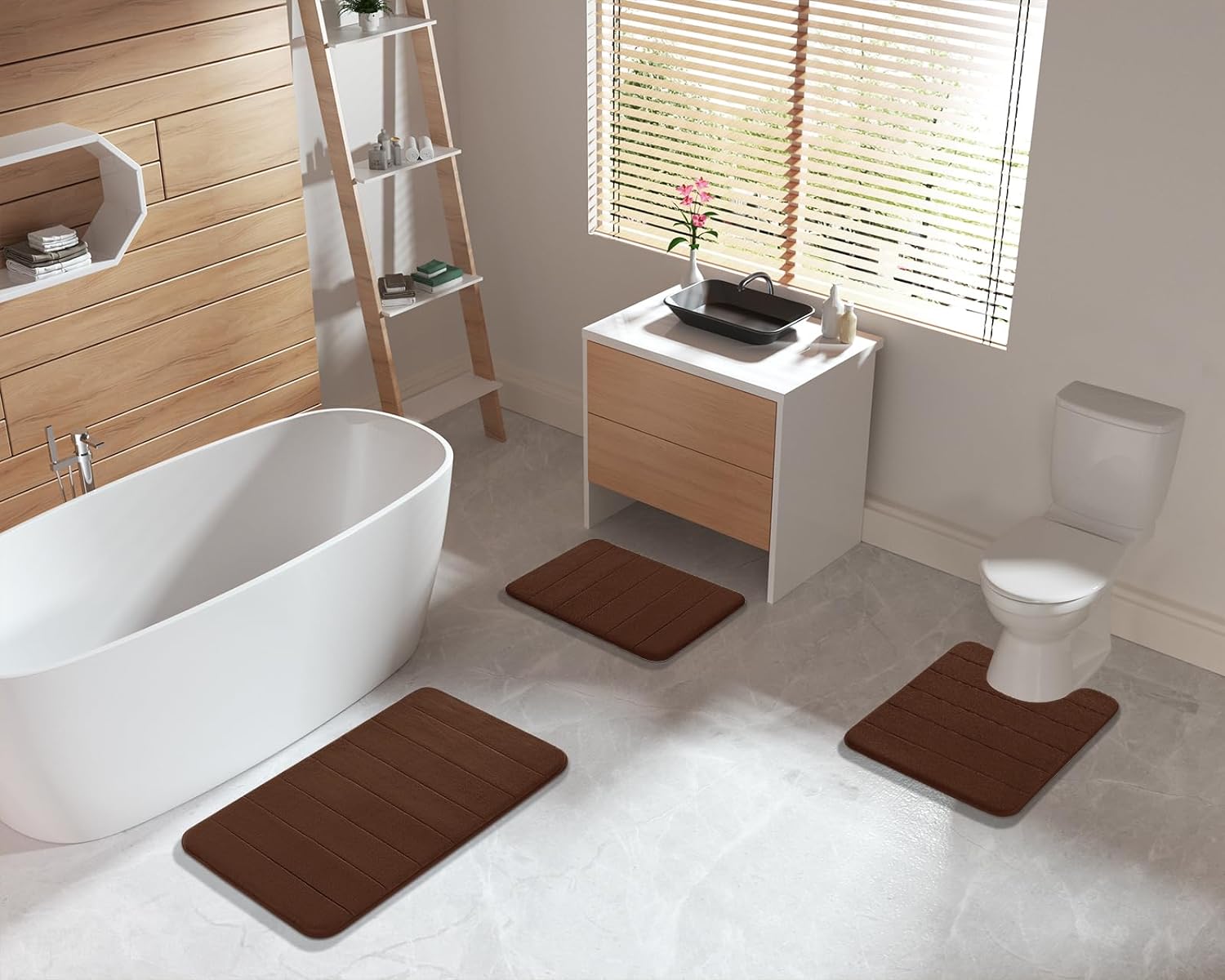 Soft & Non-Slip Bathroom Mat Set | LuxeMat