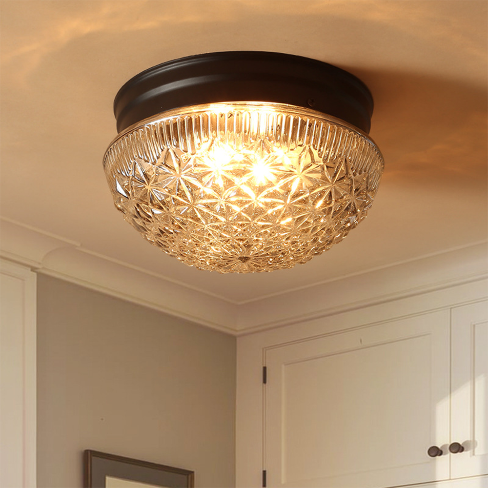 Stylish glass panel ceiling lamp | ClearLuxe