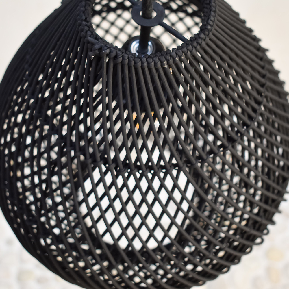 Handgefertigte Boheme Rattan Deckenlampe | RattanLuxe