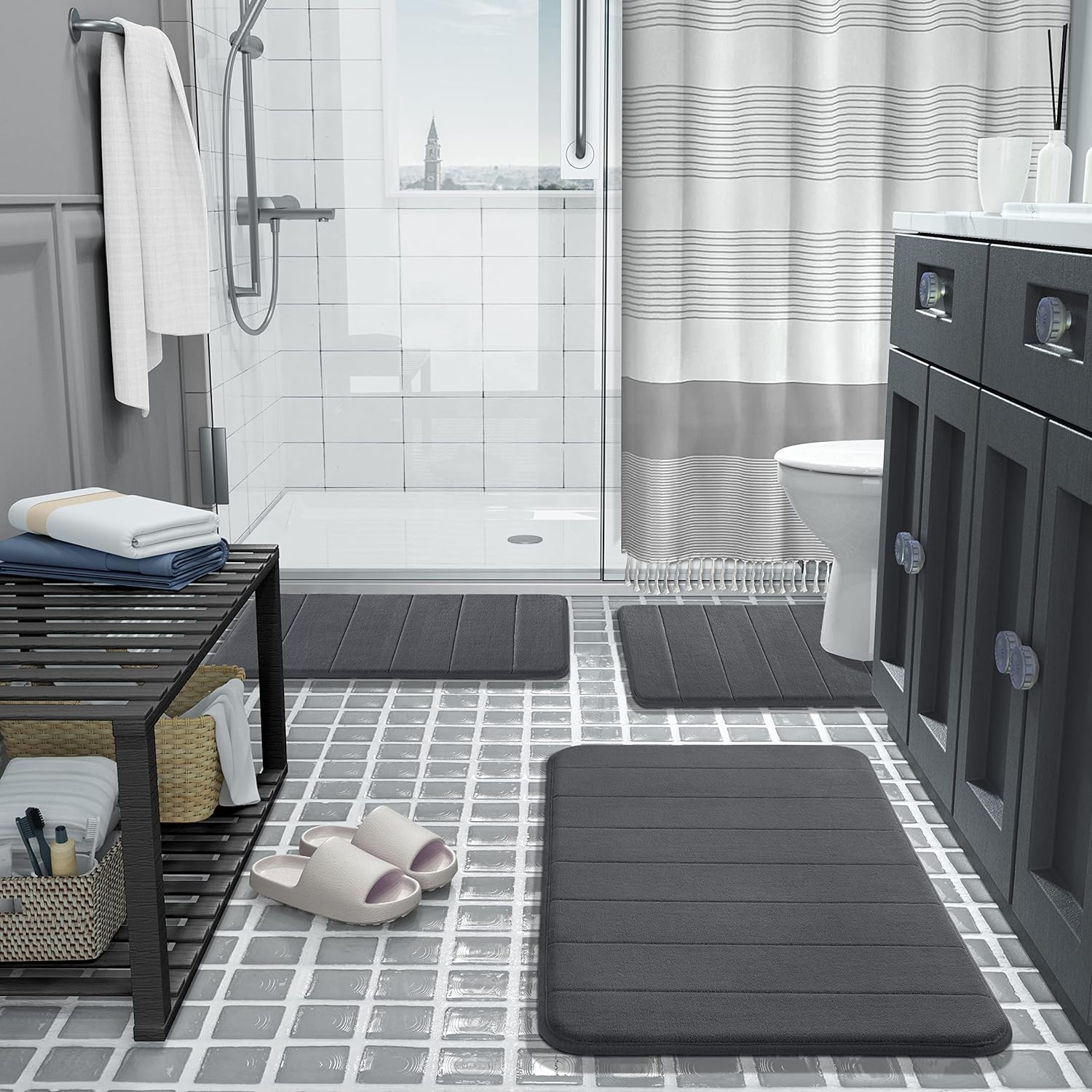 Soft & Non-Slip Bathroom Mat Set | LuxeMat