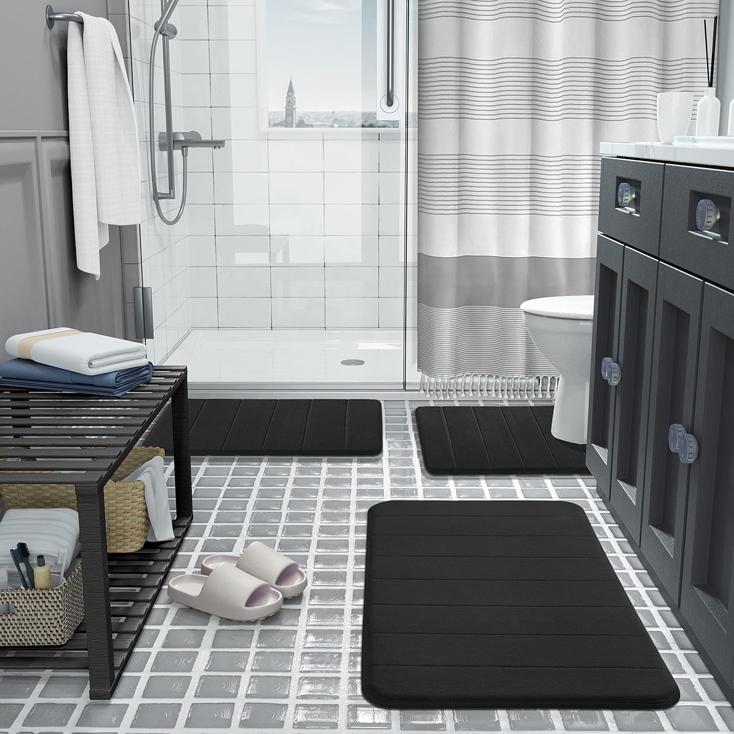 Soft & Non-Slip Bathroom Mat Set | LuxeMat