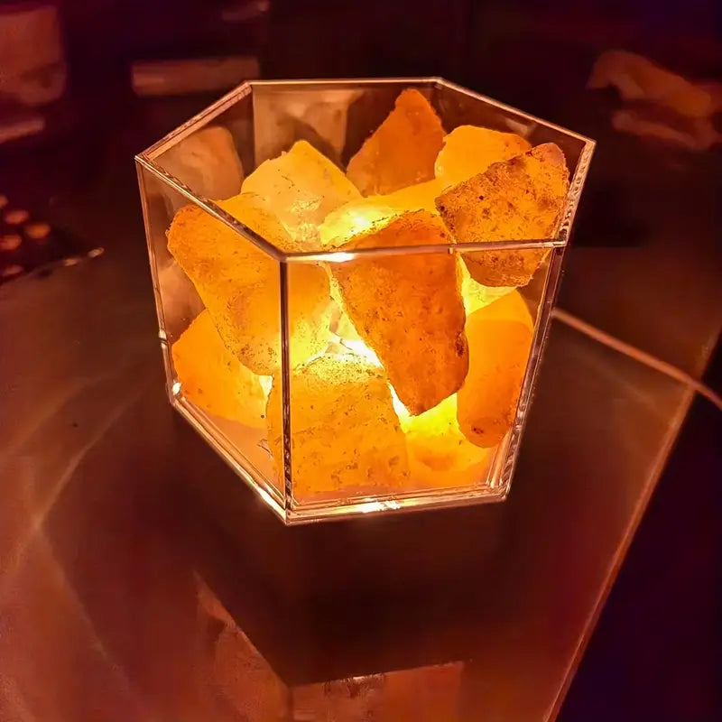 Radiant & Luxurious Saltstone Lamp | CrystalGlow