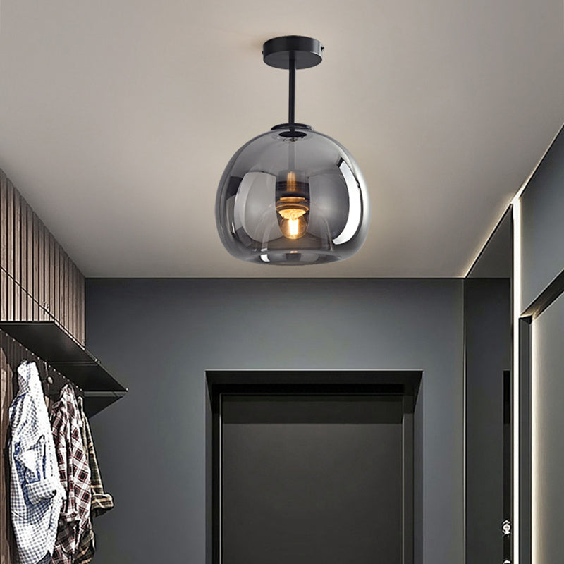 Goldenova - Round, Chic Ceiling Lamp in Black and Gold