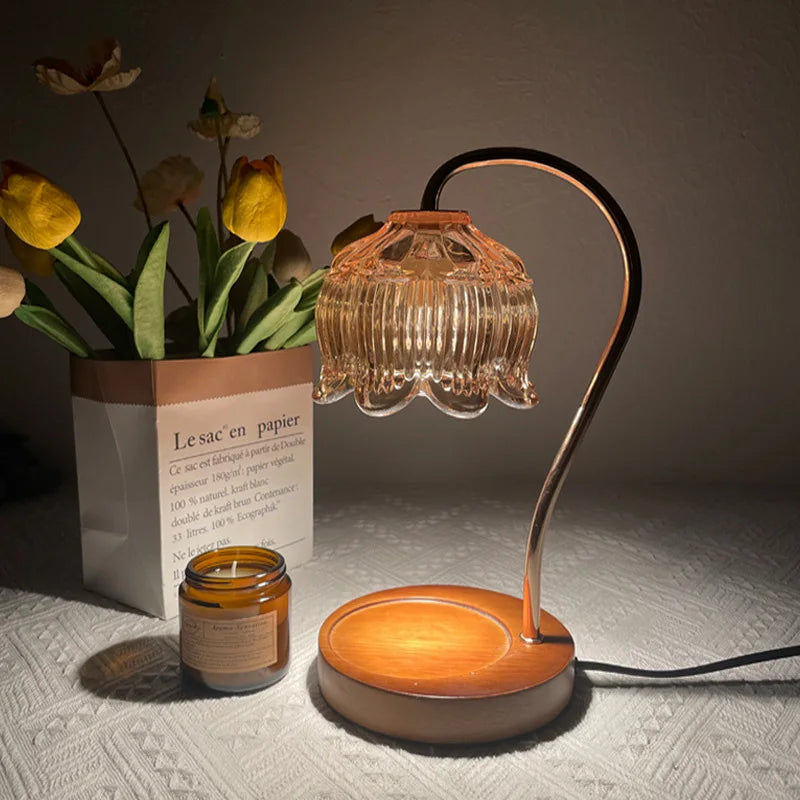 Elegant Bordlampe i Glassten | StoneGlow