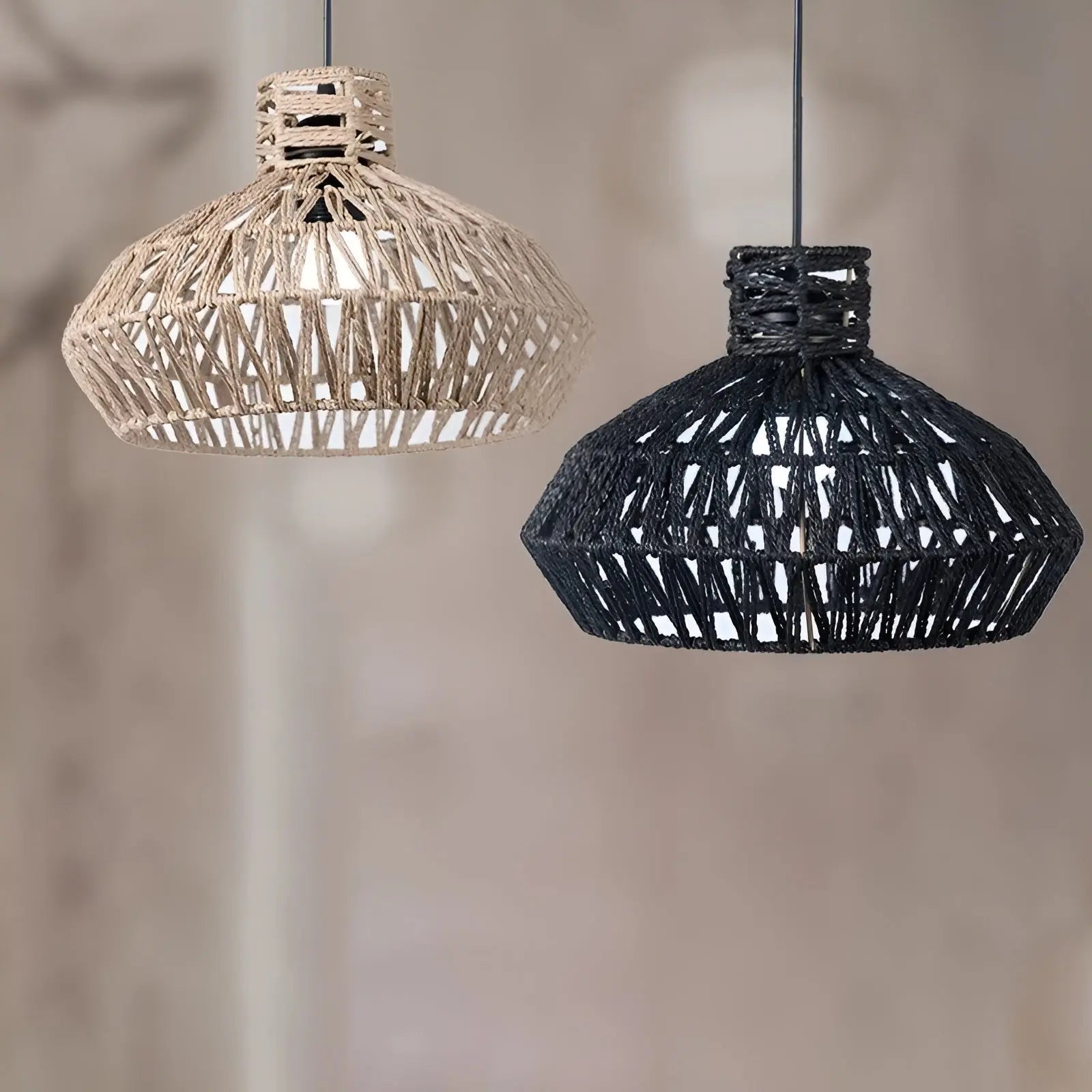 Elegant Handwoven Rattan Ceiling Lamp | NatureWeave