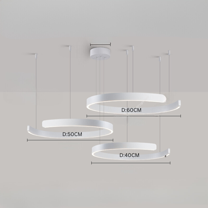 NordLys – Round LED chandelier for the living room