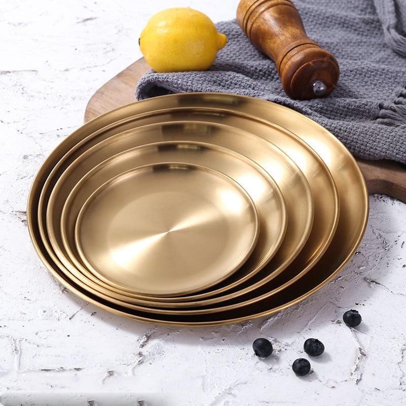 Golden Element Plate Collection - Elegant 3-piece Set | GoldEdge