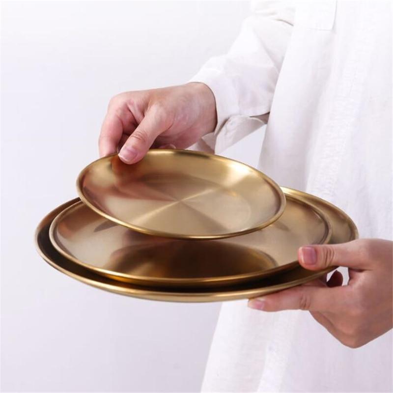 Golden Element Plate Collection - Elegant 3-piece Set | GoldEdge