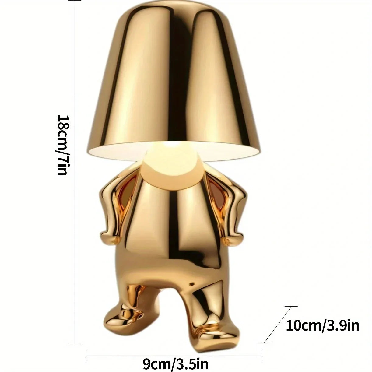 GoldenGrace - Guld Statue Bordlampe