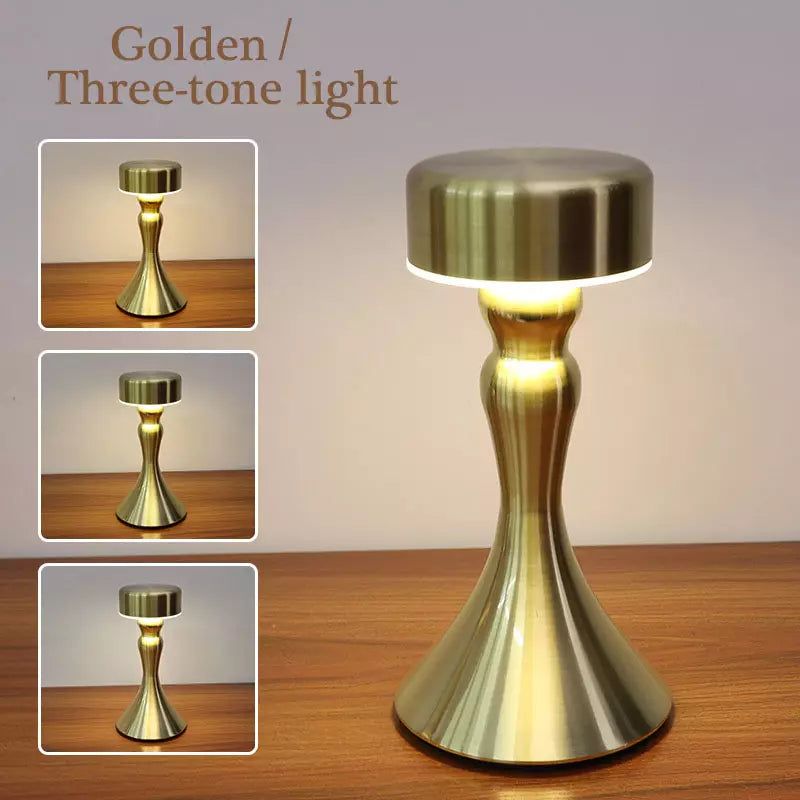 Luxe Draadloze Tafellamp met Gouden Afwerking – Stijlvol en Functioneel | GoldLume