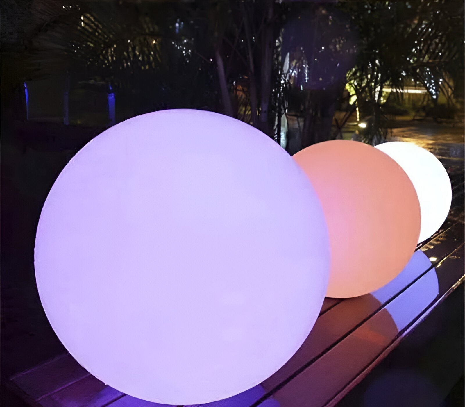 GlimmerSphere LED Outdoor Decoration – Color Changing, Waterproof Floating Bulbs | GlowOrbs