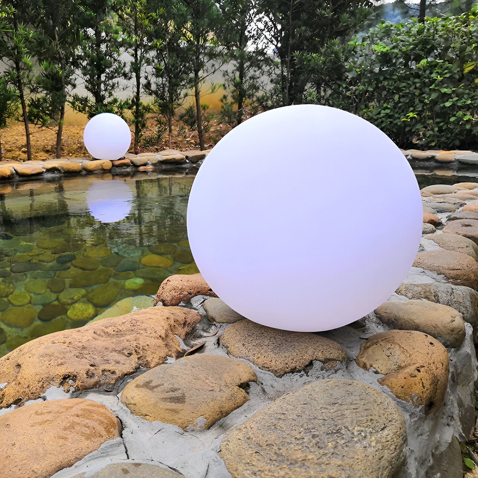 GlimmerSphere LED Outdoor Decoration – Color Changing, Waterproof Floating Bulbs | GlowOrbs