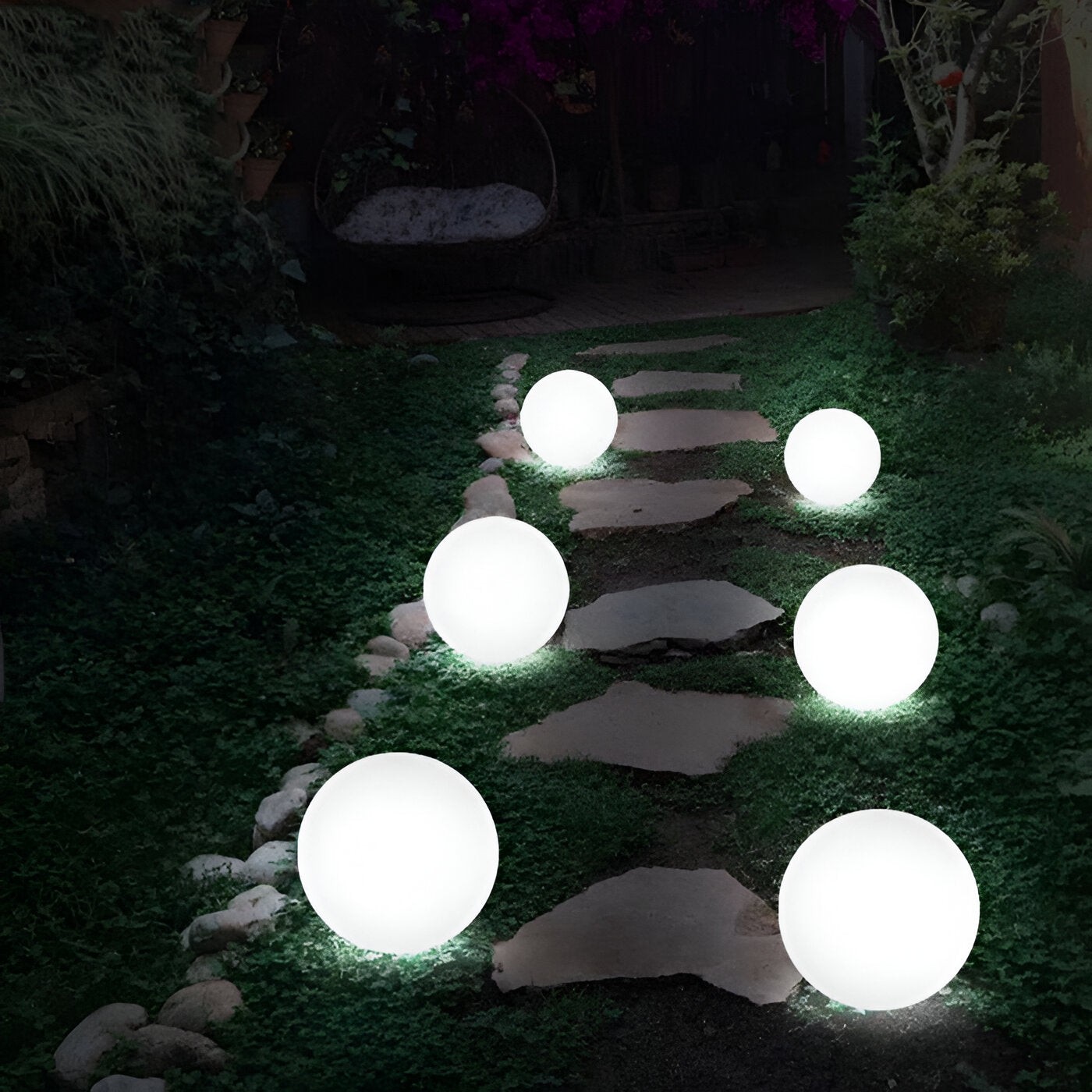 GlimmerSphere LED Outdoor Decoration – Color Changing, Waterproof Floating Bulbs | GlowOrbs