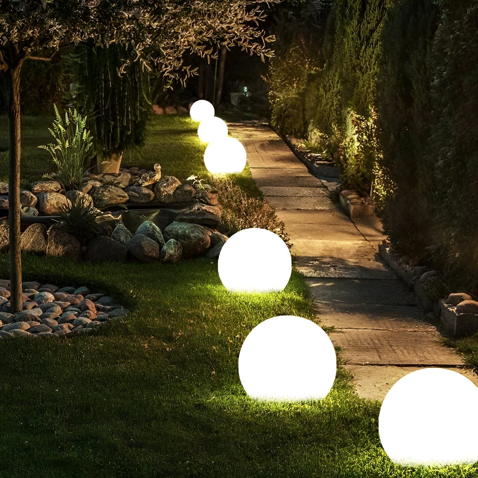 GlimmerSphere LED Outdoor Decoration – Color Changing, Waterproof Floating Bulbs | GlowOrbs