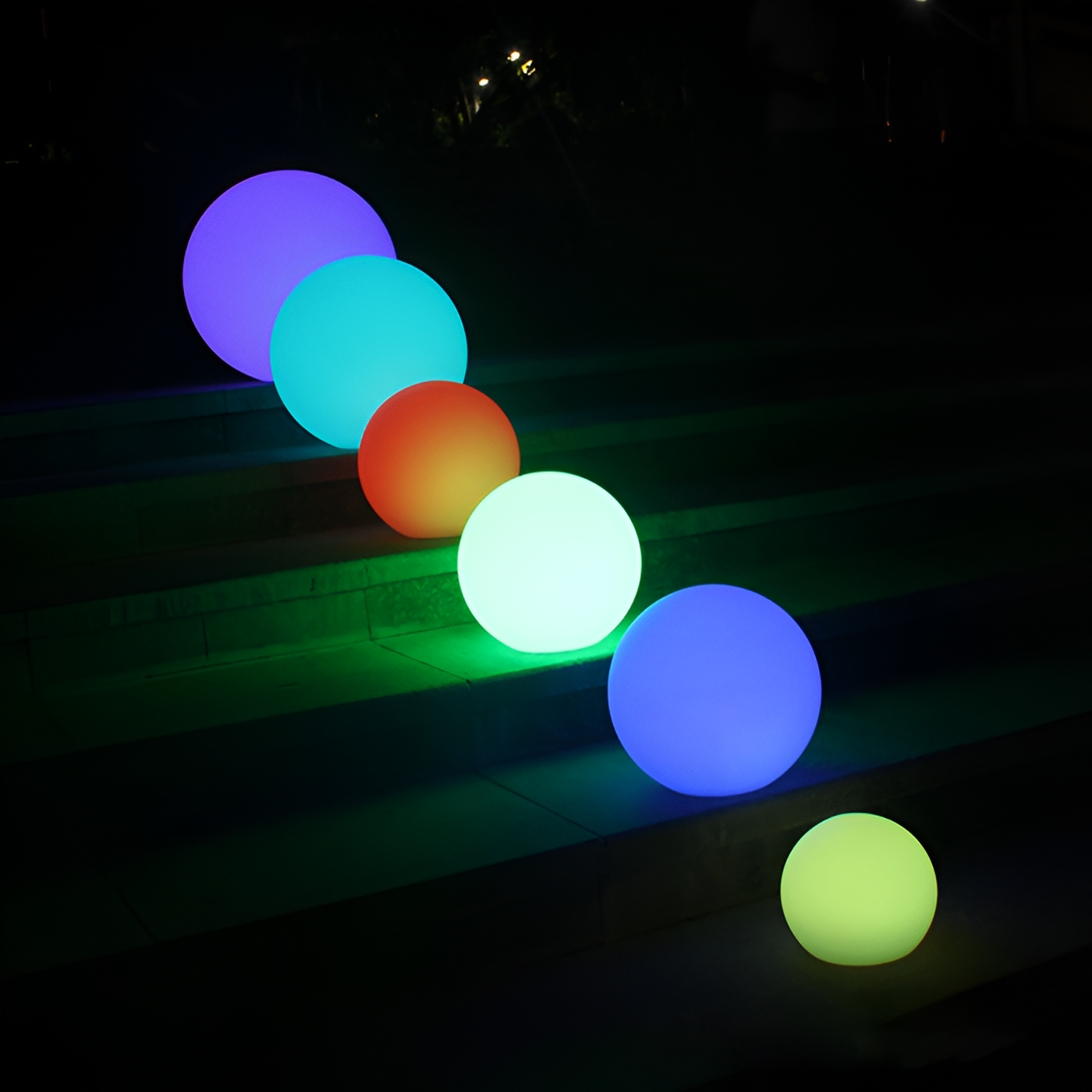 GlimmerSphere LED Outdoor Decoration – Color Changing, Waterproof Floating Bulbs | GlowOrbs