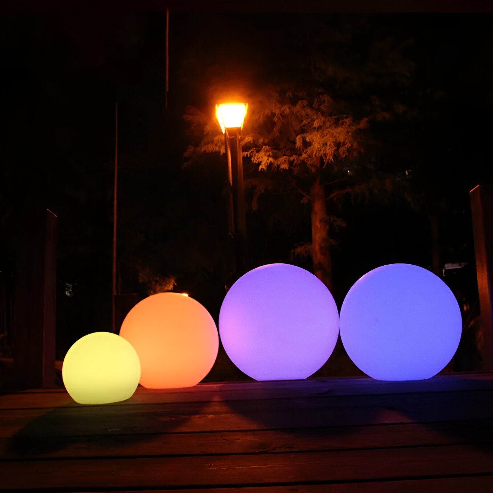 GlimmerSphere LED Outdoor Decoration – Color Changing, Waterproof Floating Bulbs | GlowOrbs