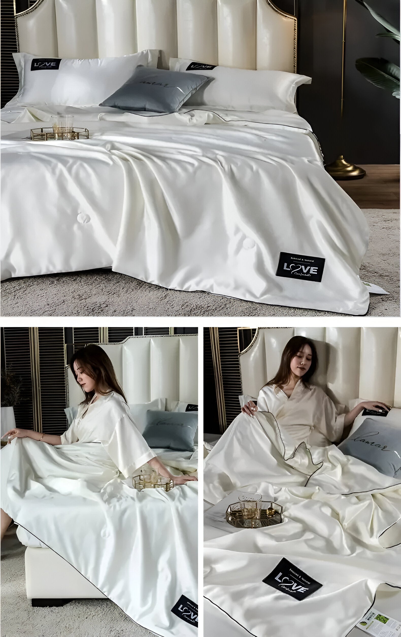 Soft and Breathable Satin Silk Bedding | AllSeasonLuxe