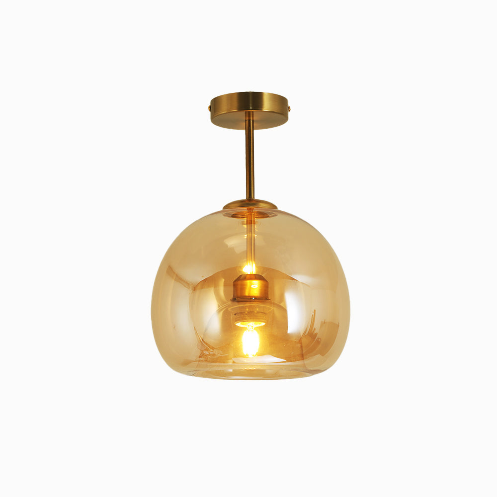 Goldenova - Round, Chic Ceiling Lamp in Black and Gold