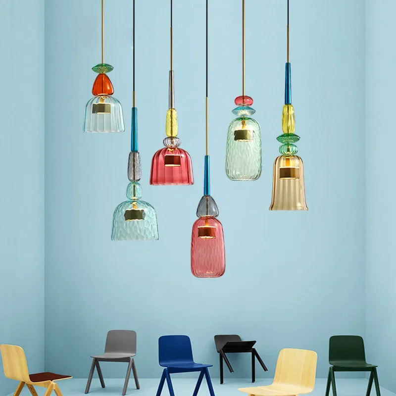 Colorful Glass Hanging Lamp | ColorGlow