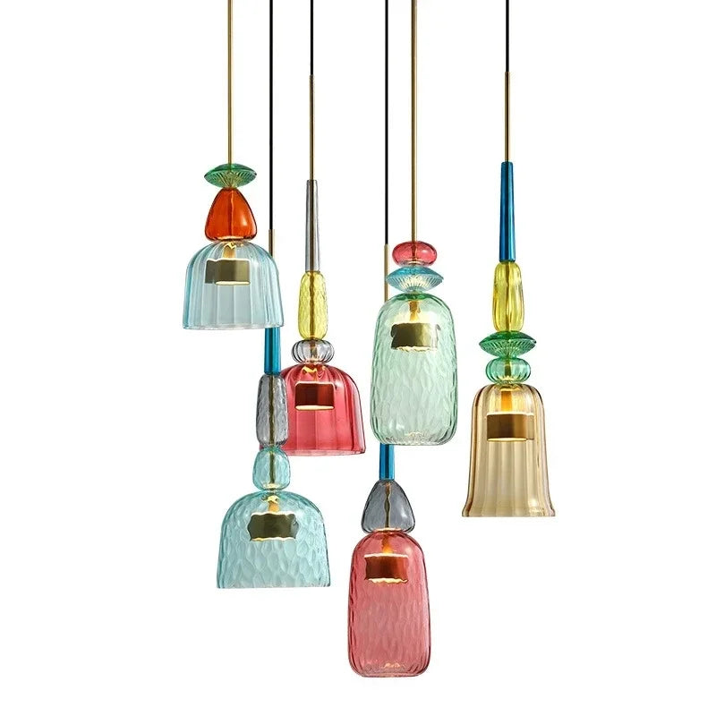 Colorful Glass Hanging Lamp | ColorGlow