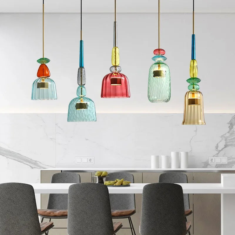 Colorful Glass Hanging Lamp | ColorGlow