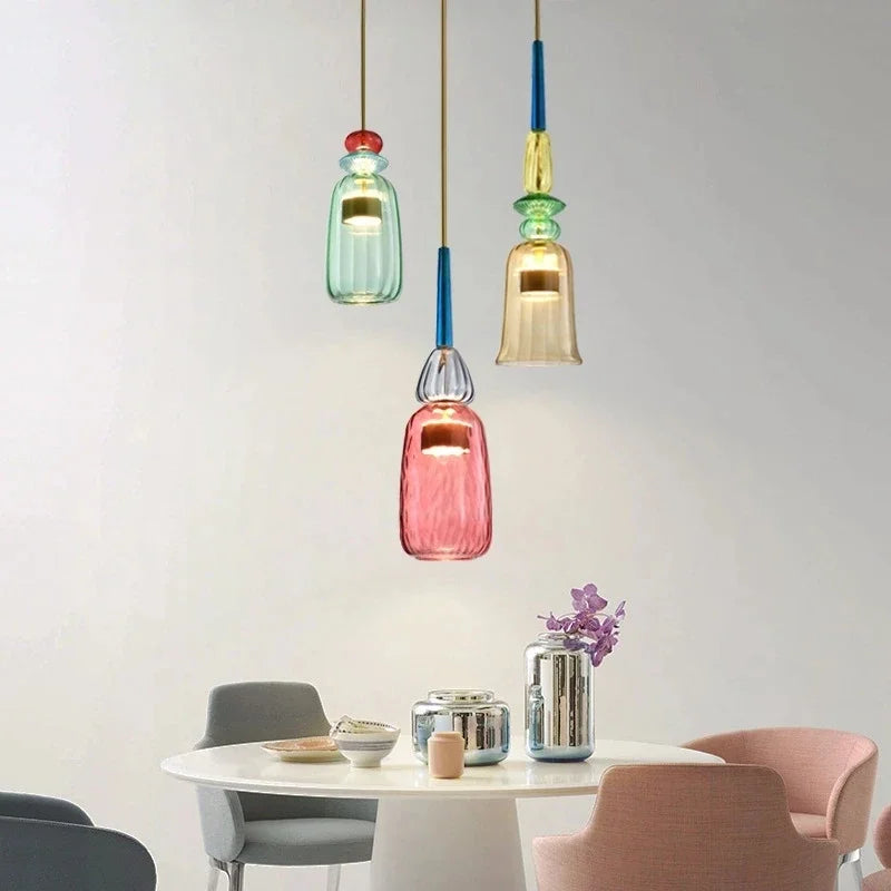 Colorful Glass Hanging Lamp | ColorGlow