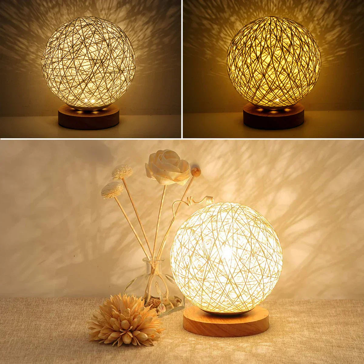 Rattan Bordlampe – Naturlig og Stilfuld | RattanGlow