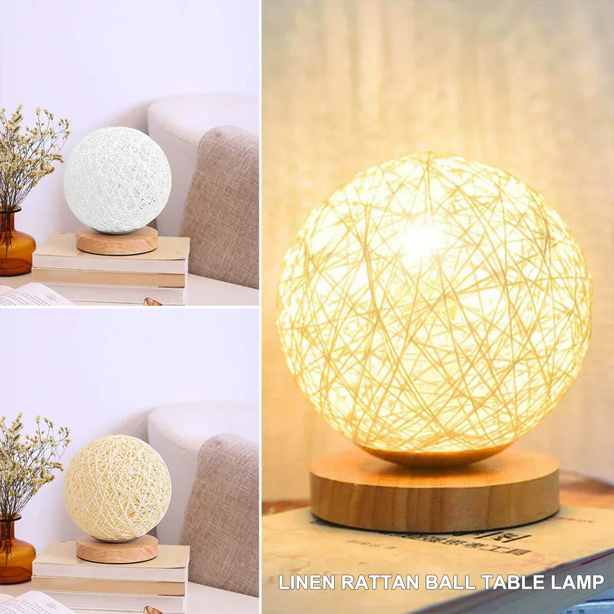 Rattan Bordlampe – Naturlig og Stilfuld | RattanGlow