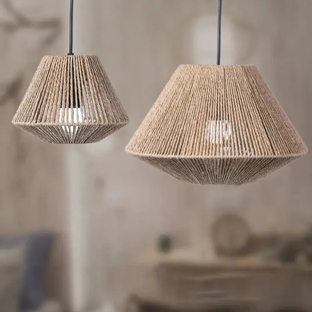 Rustic Rattan Hanging Lamp | NaturaWeave