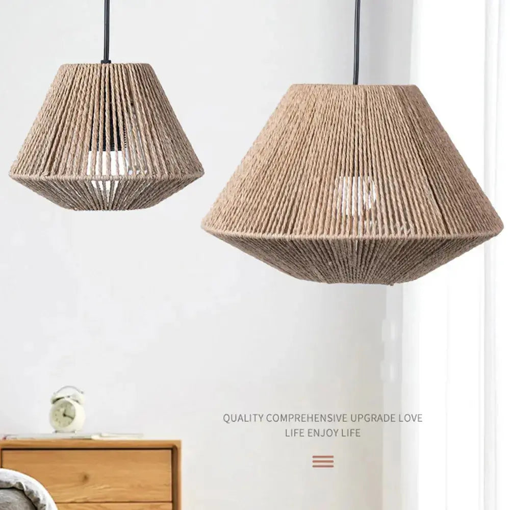 Rustic Rattan Hanging Lamp | NaturaWeave