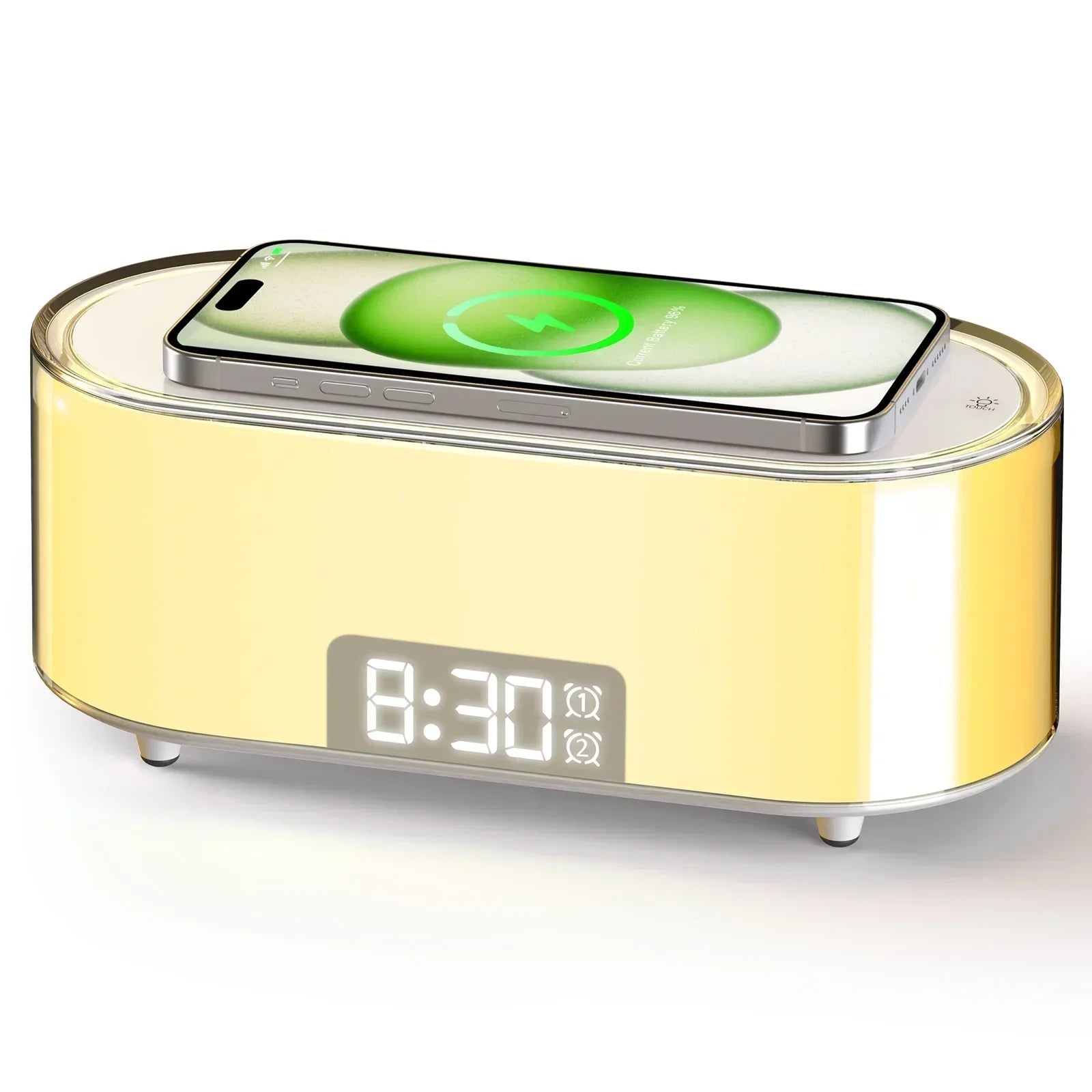 Éveil - Wireless 15W Charging Stand with LED Alarm Clock