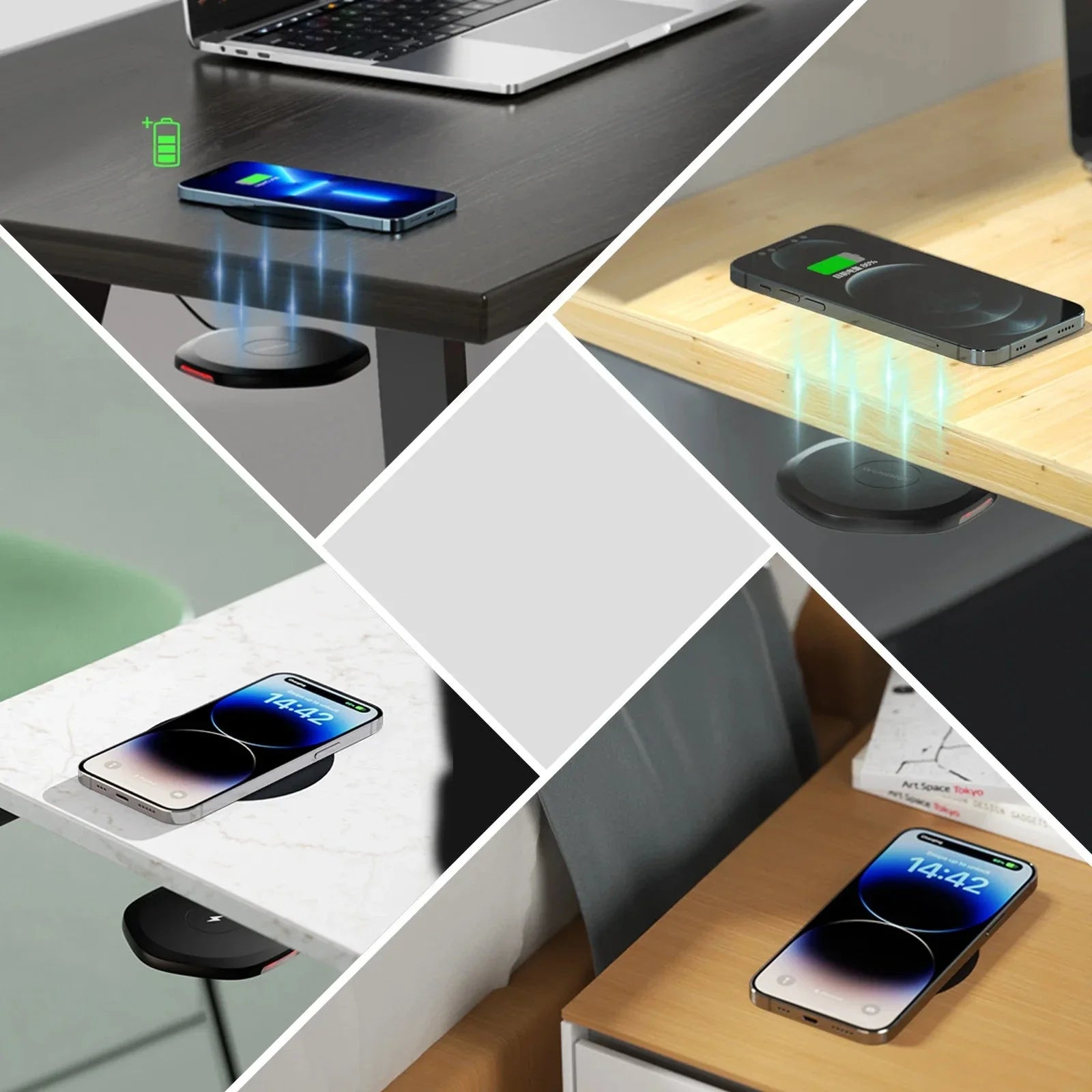 StealthCharge - Under-Table Wireless Charger 30mm for iPhone 14/13/12