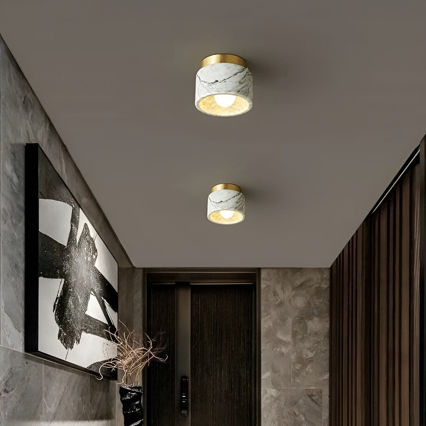 Eksklusiv Italiensk Marmor Loftslampe | LuxeMarble