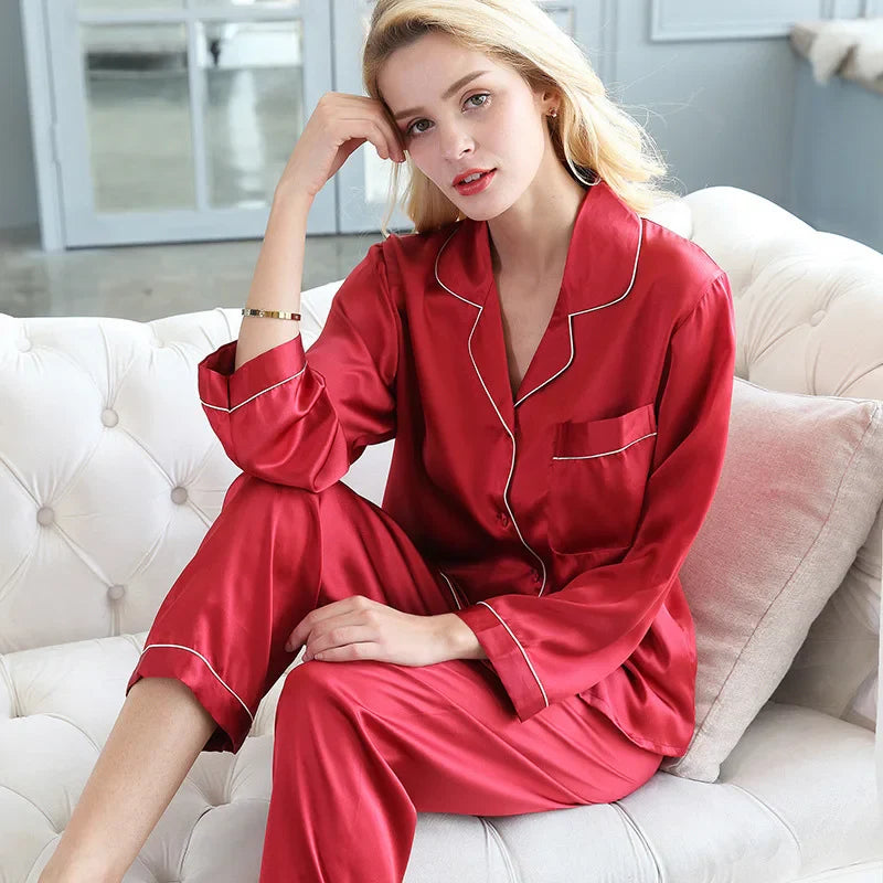 Damen-Seidenpyjama aus Satin | Isabelle