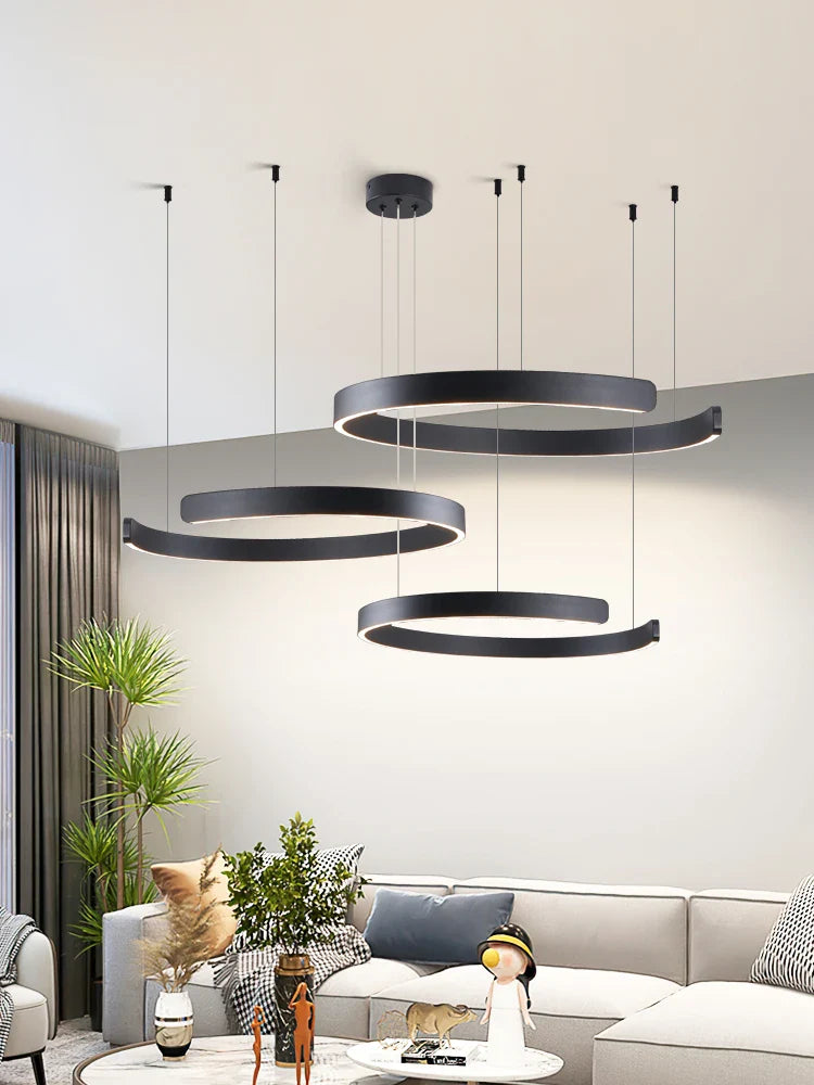 NordLys – Round LED chandelier for the living room