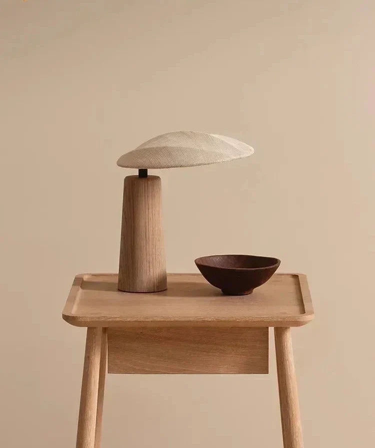 Vintage Wooden Table Lamp with Zen LED Light | ZenWood