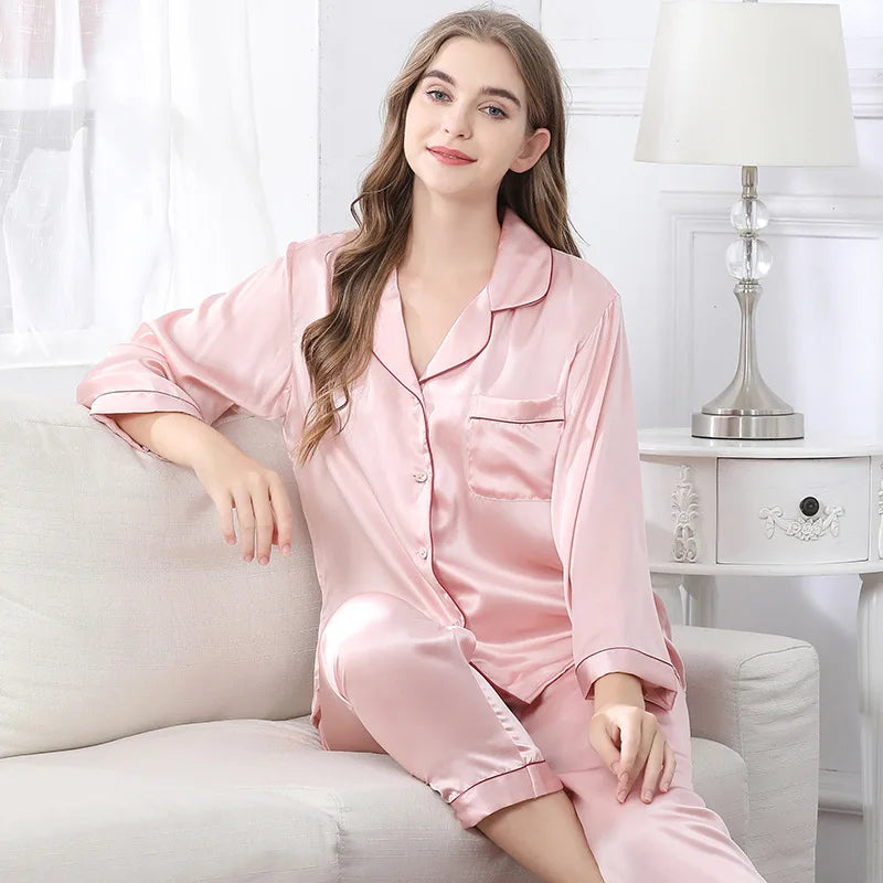 Damen-Seidenpyjama aus Satin | Isabelle