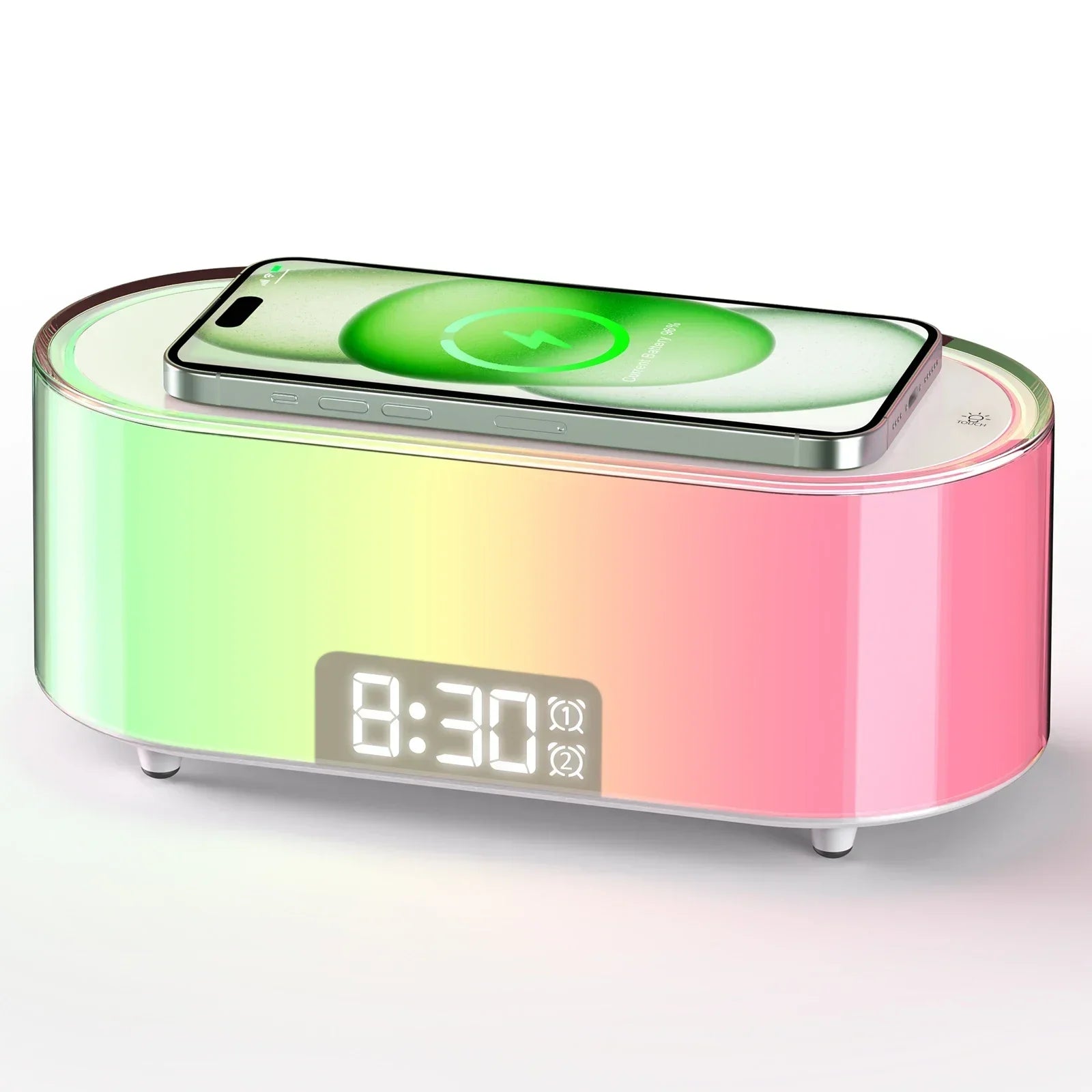 Éveil - Wireless 15W Charging Stand with LED Alarm Clock