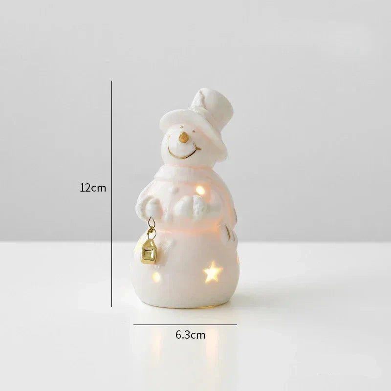 Lysende Snemand i Keramik | GlowSnowman