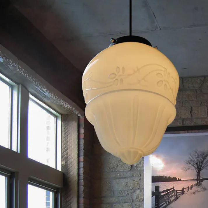 Geometric Matt Glass Ceiling Lamp | GeoGlow