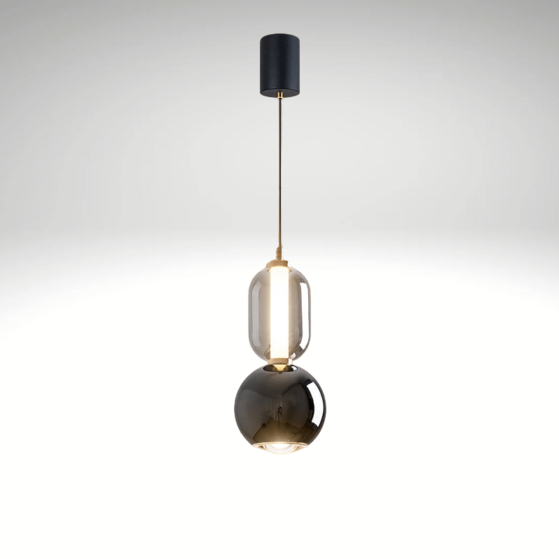 NordicAura – Hanging lamp in glass and iron