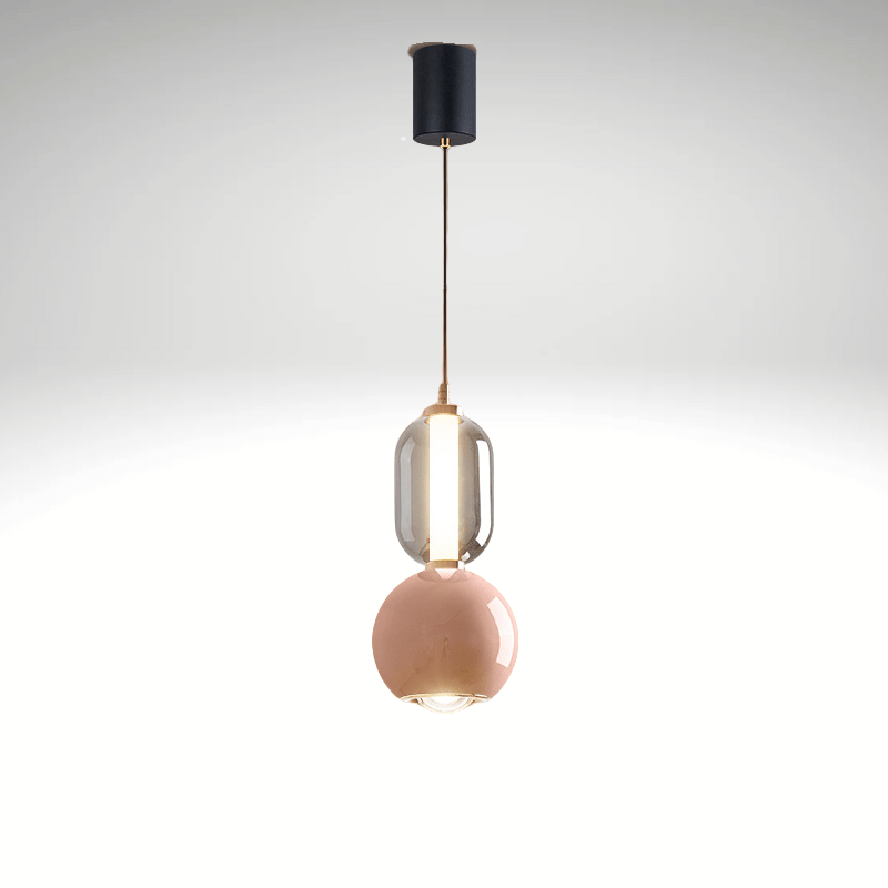 NordicAura – Hanging lamp in glass and iron