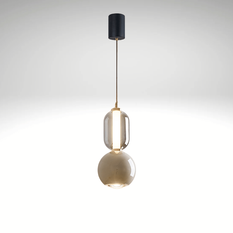 NordicAura – Hanging lamp in glass and iron