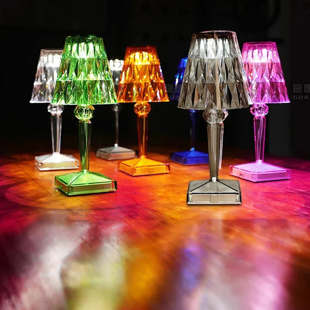 LED Crystal Table Lamp – Elegant and Adjustable | CrystalGlow